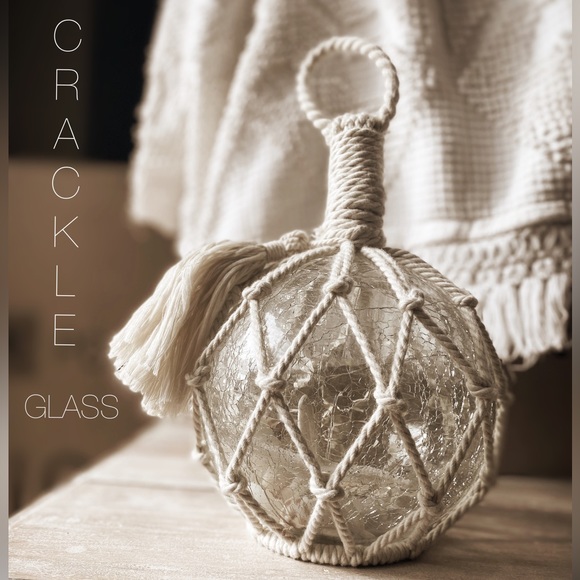 Crackle Glass Lantern - Picture 3 of 5